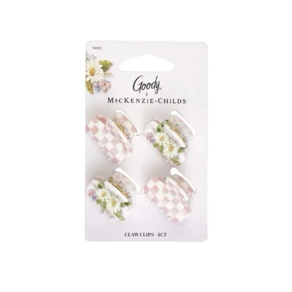 Wet Brush x MacKenzie Childs SET - OG Daisy Brush, Purse Charm, Mini Claw Clips